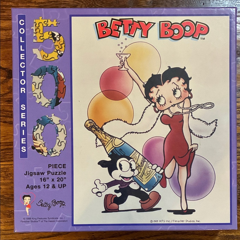 Vintage Betty Boop Jigsaw Puzzle with Multiple Color Accents